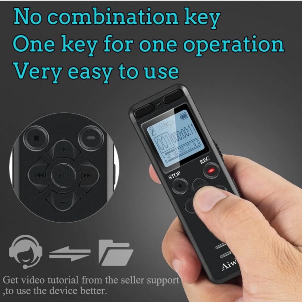 NWT 72GB Digital Voice Recorder Voice Activated Recorder for Lectures Meetings - Picture 10 of 10